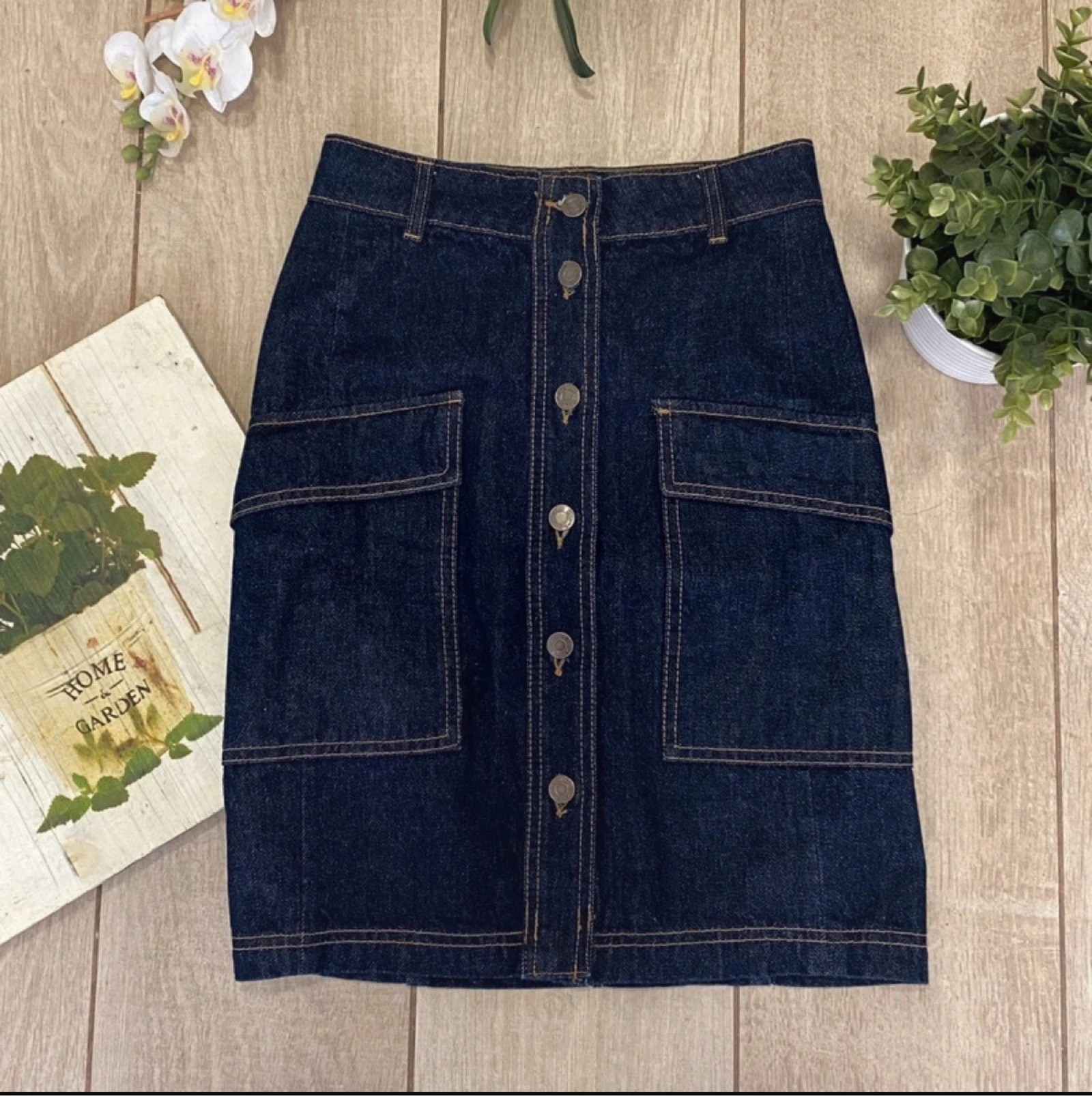 Blauwe jeansminirok – photo 4